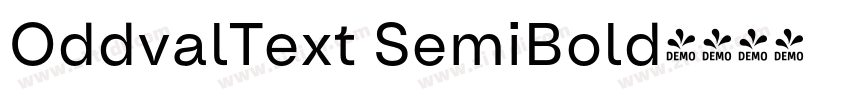 OddvalText SemiBold字体转换